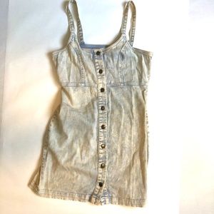 Tinseltown Botton Down Denim Juniors Women Mini Dress Size M